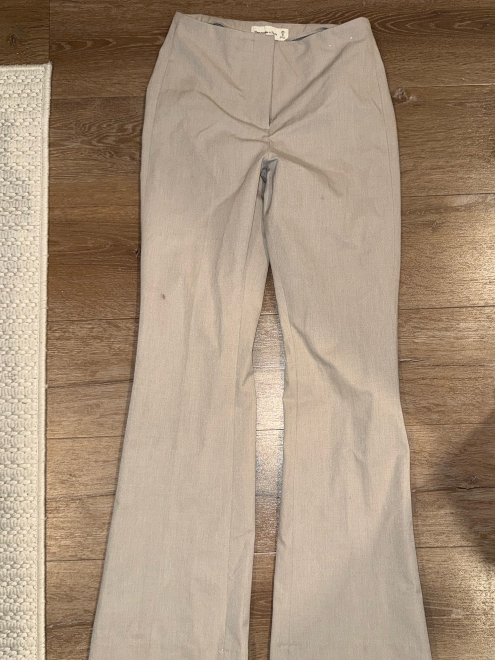 Abercrombie & Fitch Light Beige Flare Pants